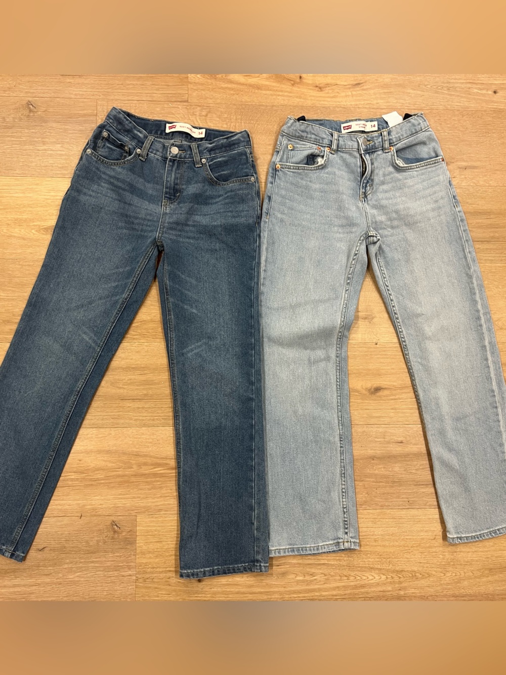 Levis boys Jeans - Dark Indigo & Light Wash 14